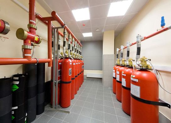 Газовое пожаротушение. Система газового пожаротушения. Установка газового пожаротушения.